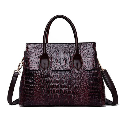 Crocodile Leather Pattern Handbag (Offer Until 15-May-2024)