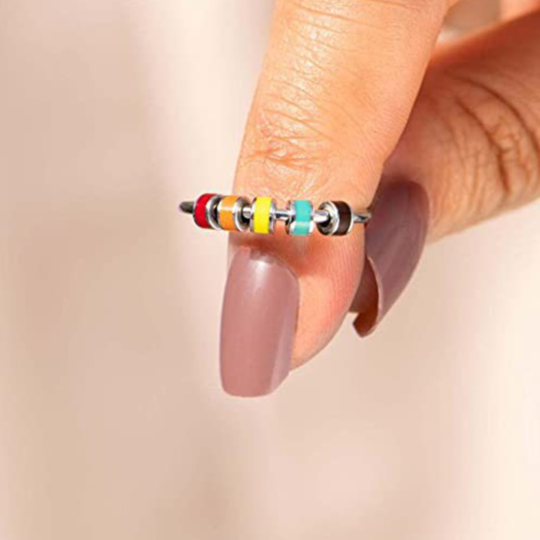 Colorful Beads Trendy Ring
