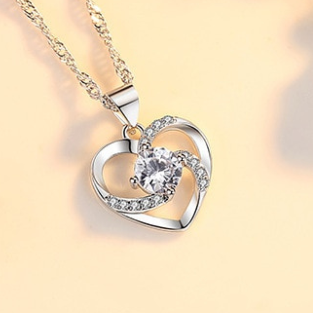 Love Heart Diamond Necklace