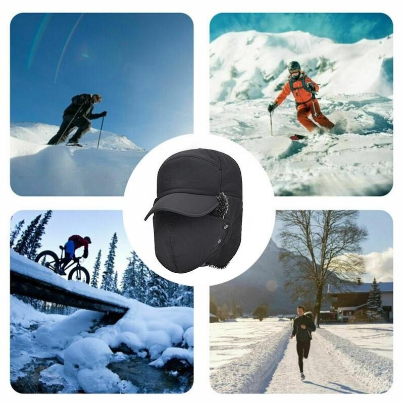 Thermal Hat Ear Protection Face Windproof Ski Cap