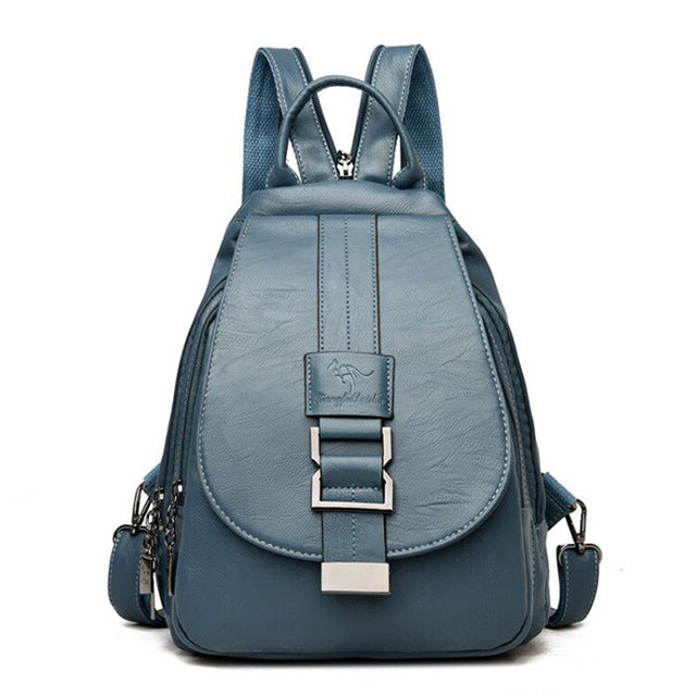 Soft Leather Convenient Backpack