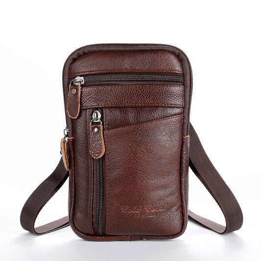 Leather Shoulder Belt Pouch Bag