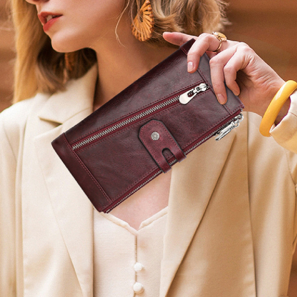 Anti-Theft Leather Smartphone Cards Wallet