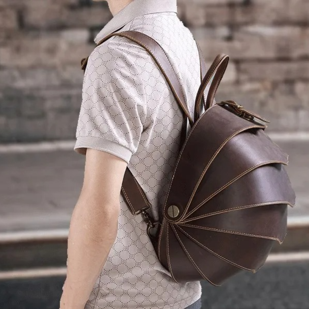 artsy backpacks leather Vintage Leather Creative Backpack – Tomorrows Offers