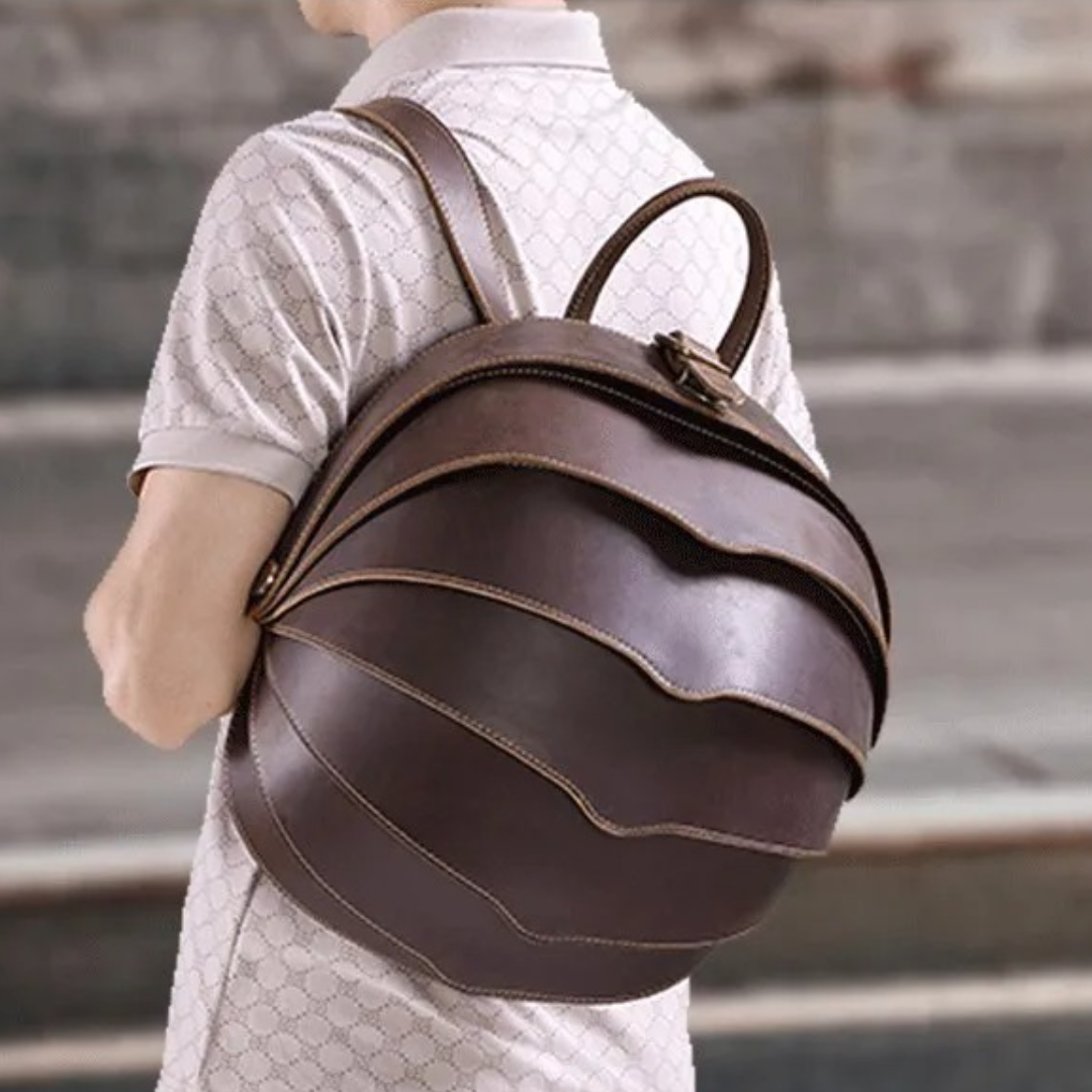 artsy backpacks leather Vintage Leather Creative Backpack – Tomorrows Offers