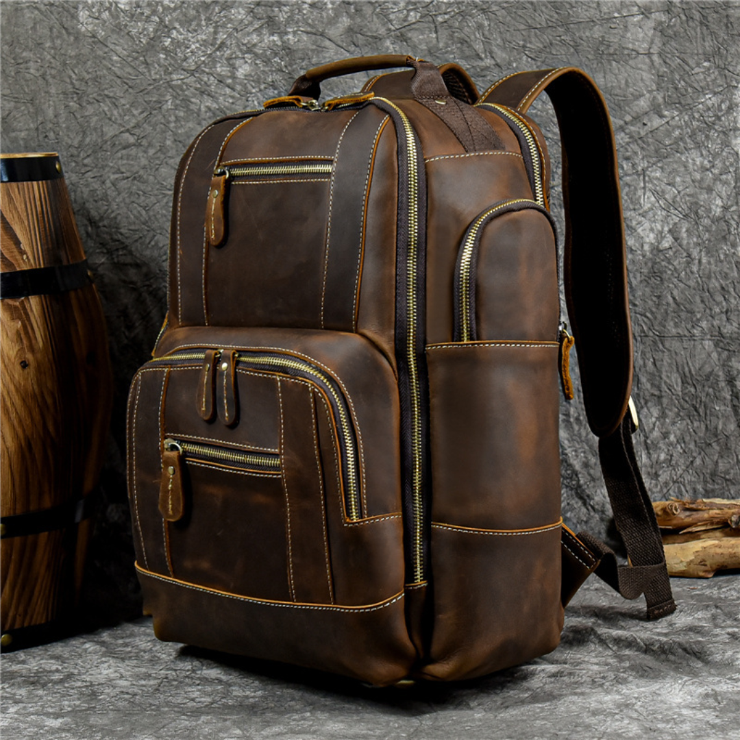 Retro Leather Backpack