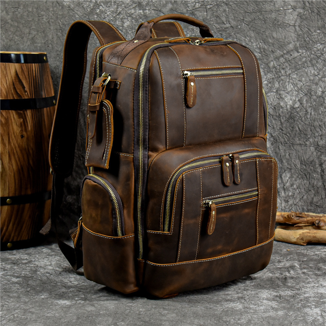 Retro Leather Backpack