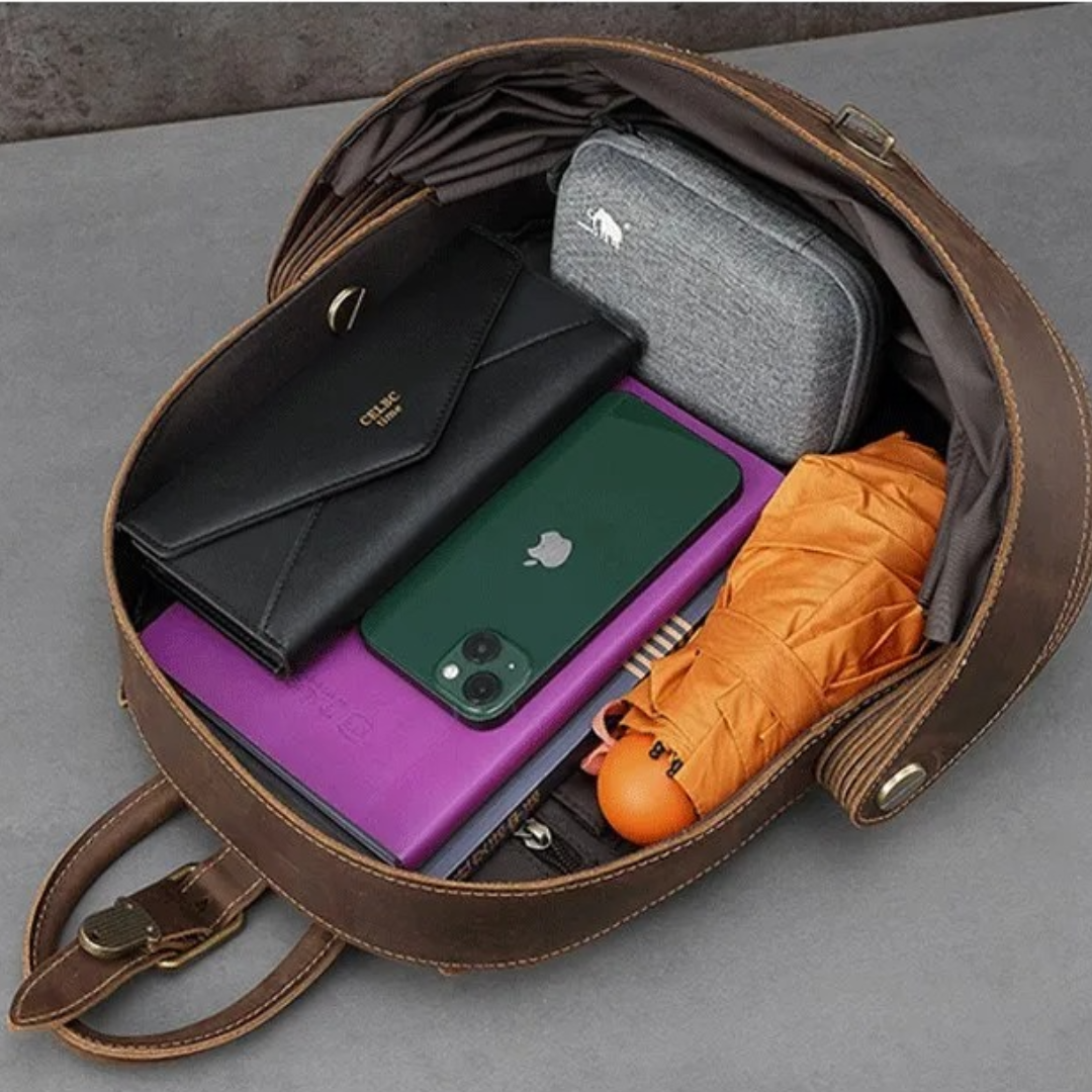 artsy backpacks leather Vintage Leather Creative Backpack – Tomorrows Offers