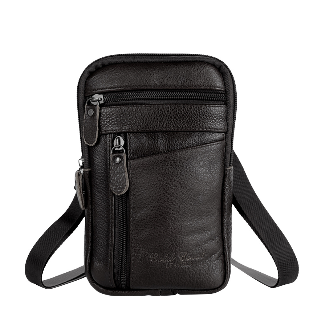 Leather Shoulder Belt Pouch Bag