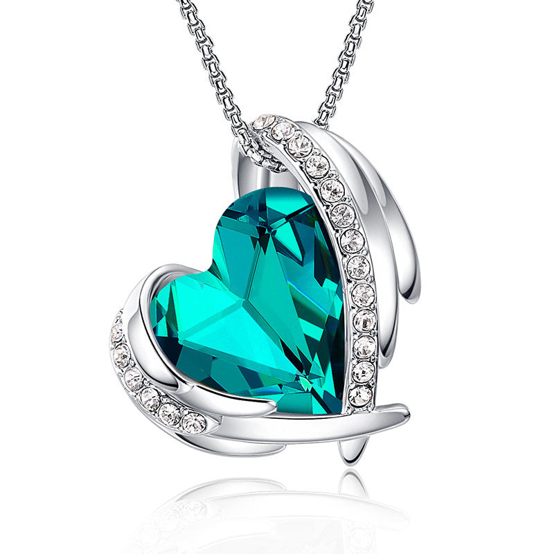 Emerald Heart Necklace - Nixon Art Glass