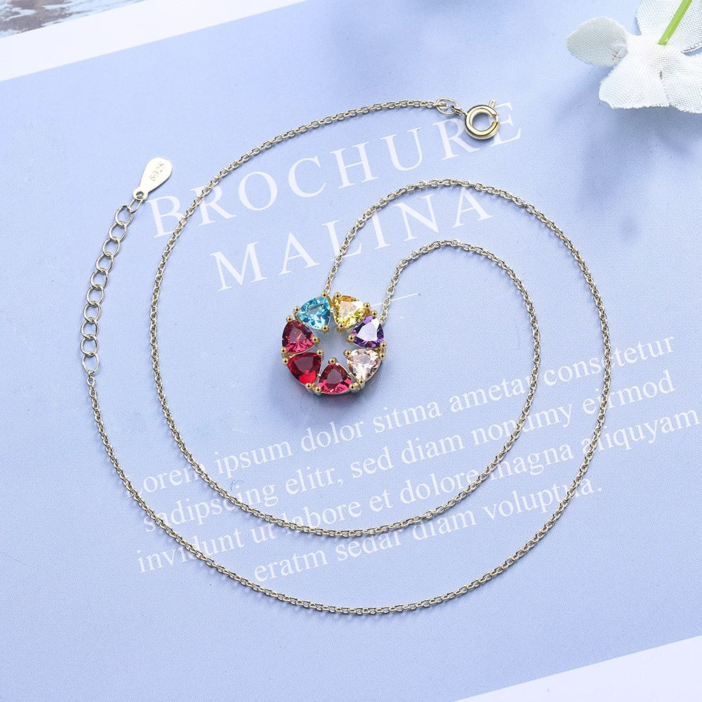 Colorful Round Pendant Necklace