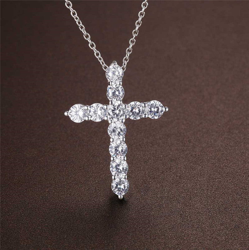 Cross Crystal Pendant Necklace