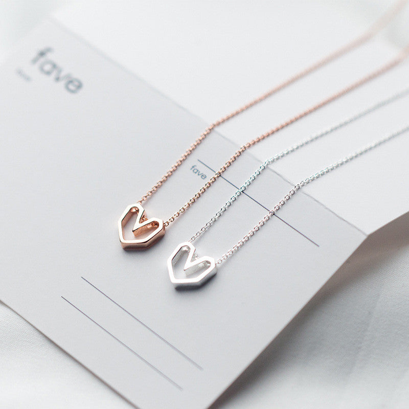 Love Heart-Shape Silver Necklace (Lowest Price Ever! Until 01-Mar-2024)