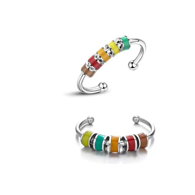 Colorful Beads Trendy Ring