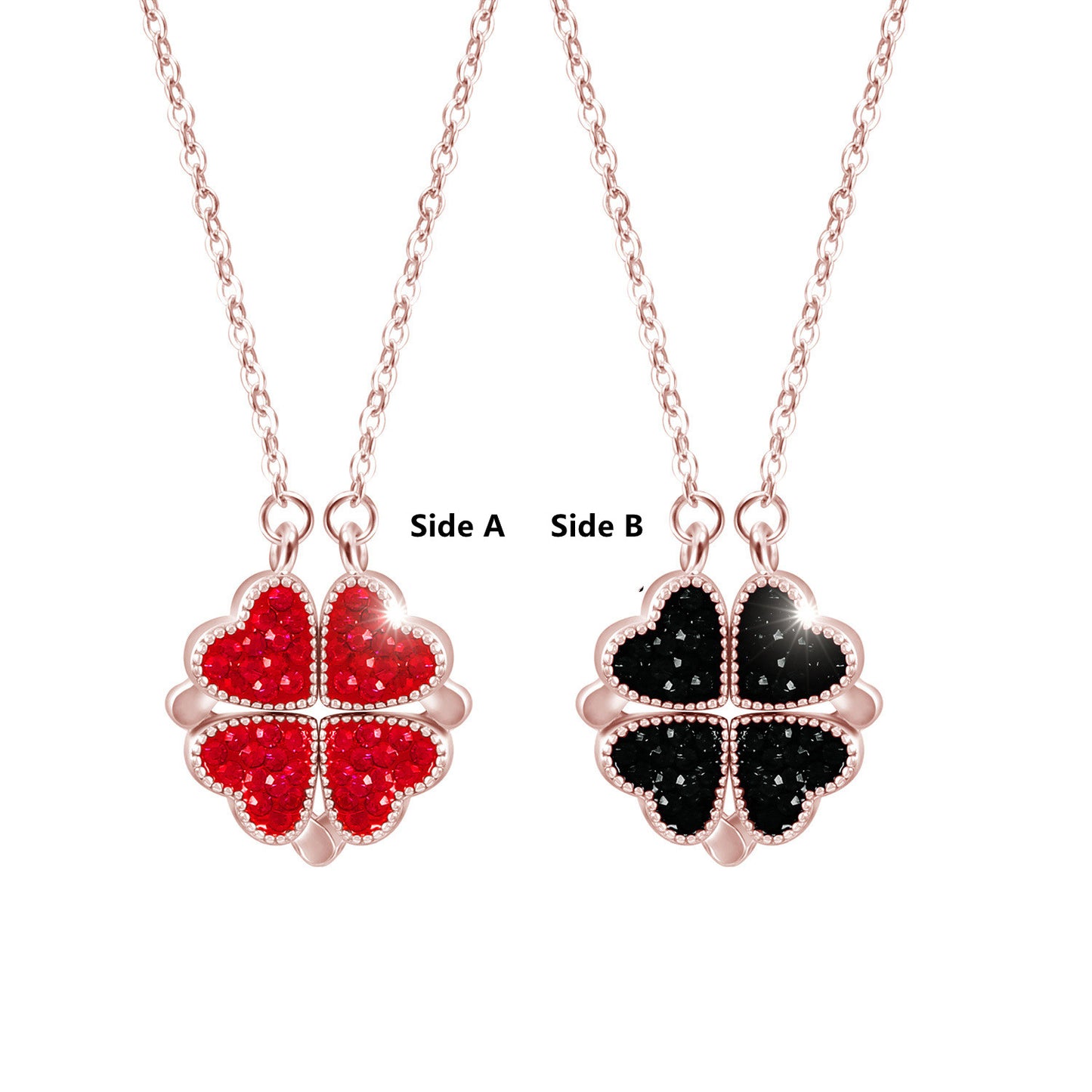 Black-Red Double-Sided Magic Love Necklace