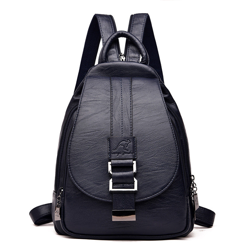 Soft Leather Convenient Backpack