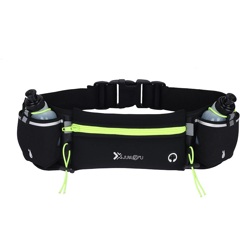 Green Hydration Running Belt with Two Bottles