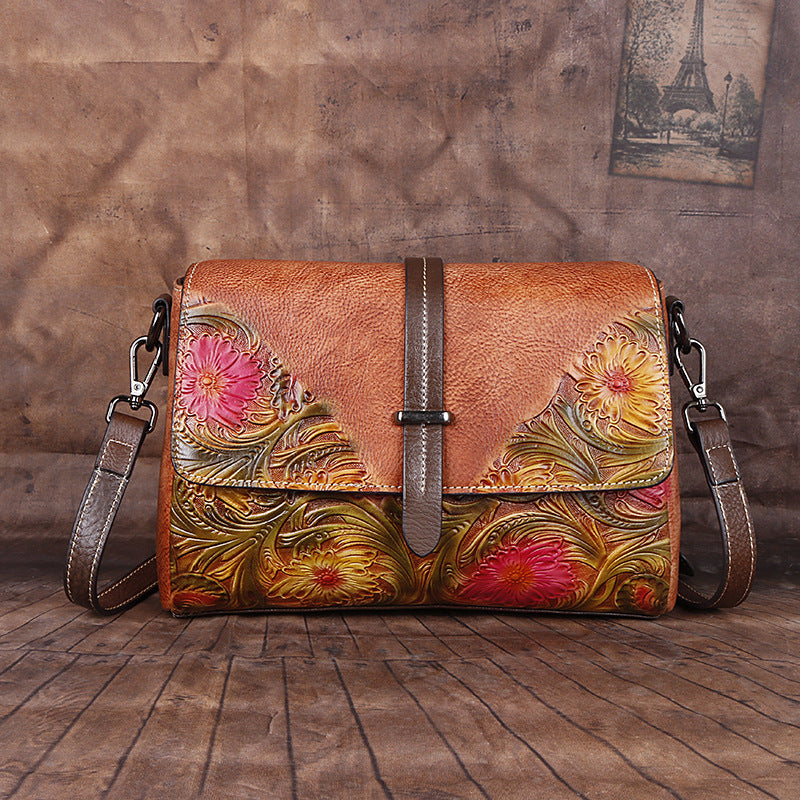 Luxury Handmade Embossed Vintage Bag