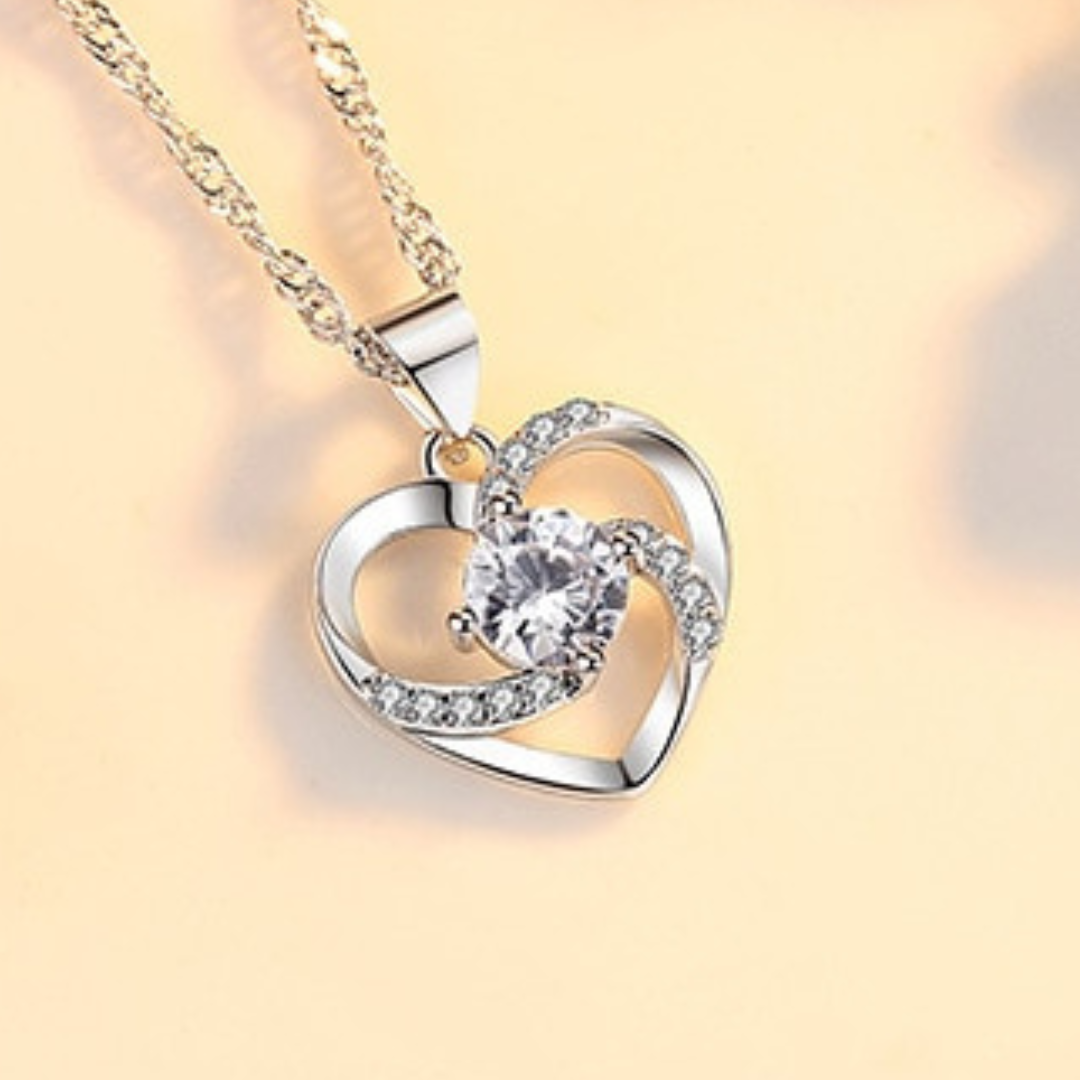 Love Heart Diamond Necklace (Buy 2 Get 1 Free, Ends 31-Dec-23)