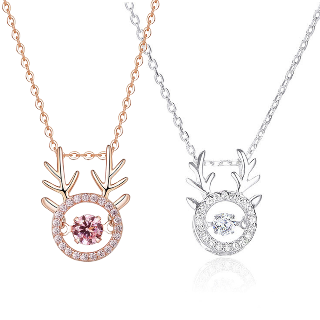 Elegant Silver Deer Necklace