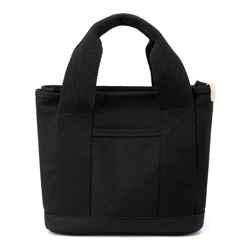 Multi-Pocket Canvas Handbag
