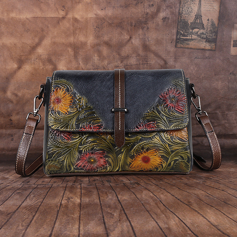 Luxury Handmade Embossed Vintage Bag